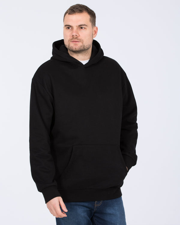 2t Blaine Tall Heavyweight Oversized Hoodie (black)