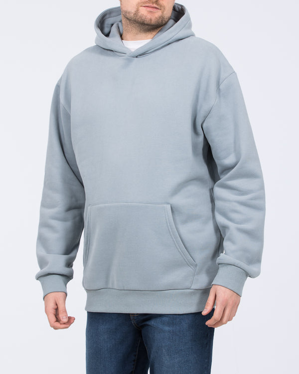 2t Blaine Tall Mens Heavyweight Oversized Hoodie (dusky blue