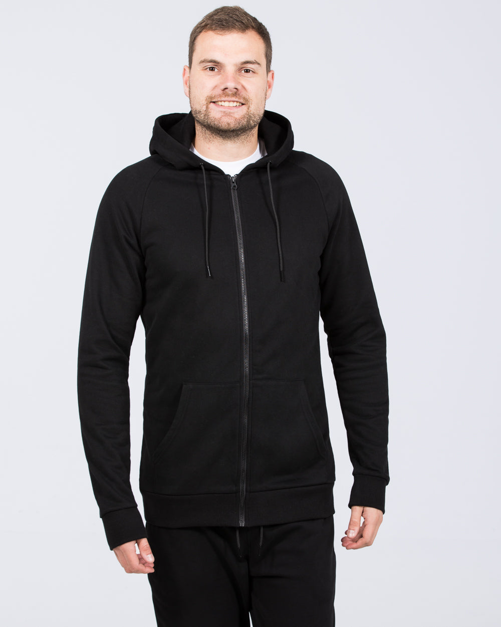 2t Ryan Zip Up Tall Mens Extra Long Hoodie black Tall Mens Clothing 2tall