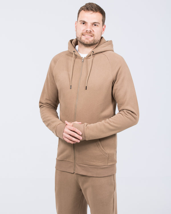 2t Ryan Zip Up Tall Hoodie (taupe)