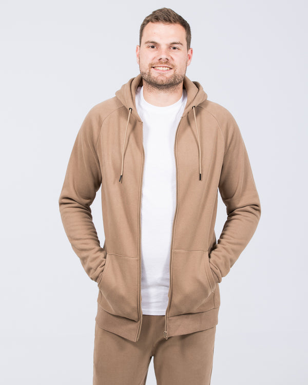 2t Ryan Zip Up Tall Hoodie (taupe)