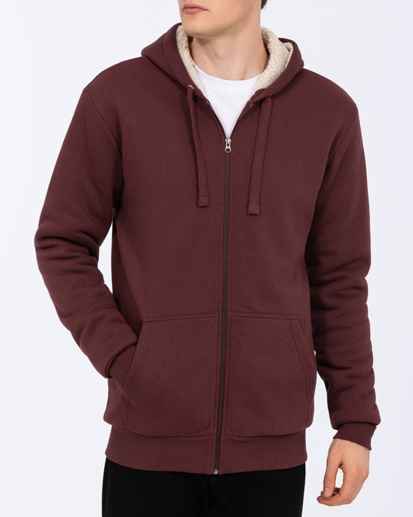 2t Andrew Tall Sherpa Hoodie (burgundy)