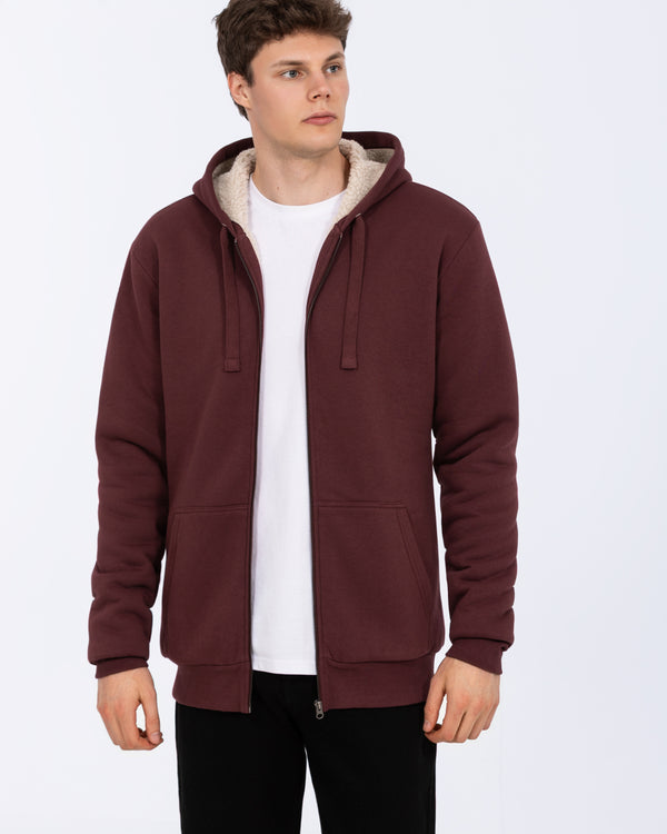 2t Andrew Tall Sherpa Hoodie (burgundy)
