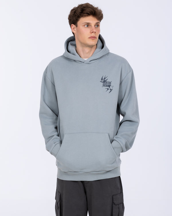 2t Blaine Tall Heavyweight Oversized Hoodie (printed titanium blue)