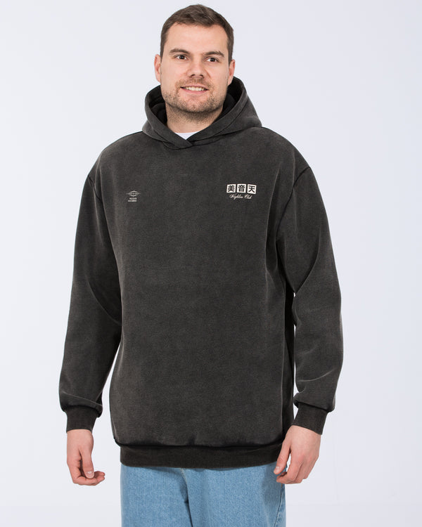 2t Shaun Tall Oversized Printed Hoodie (charcoal)