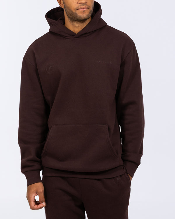 Parell Forge Tall Oversized Pullover Hoodie (oxblood)
