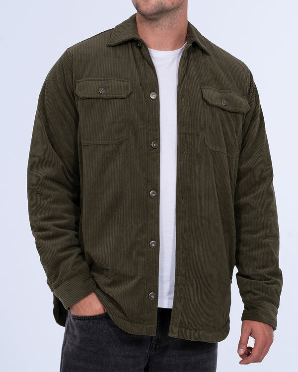 2t Archie Tall Cord Quilted Jacket (khaki)