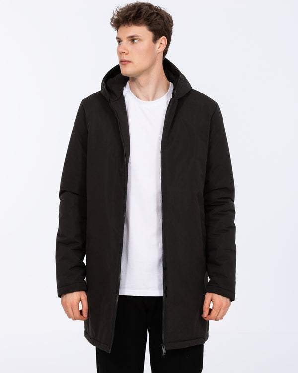 2t Nikki Padded Tall Longline Mac (black)