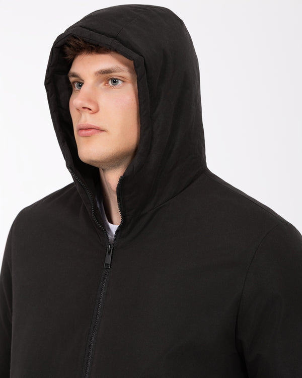 2t Nikki Padded Tall Longline Mac (black)