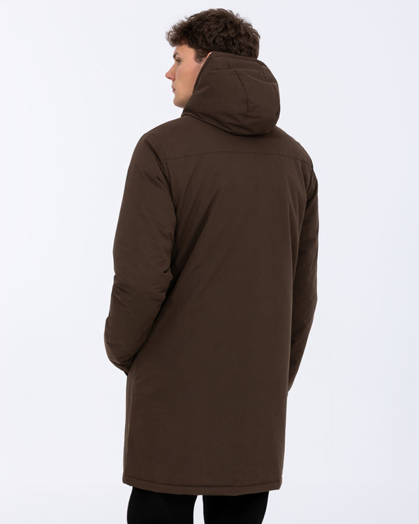 2t Nikki Padded Tall Longline Mac (brown)