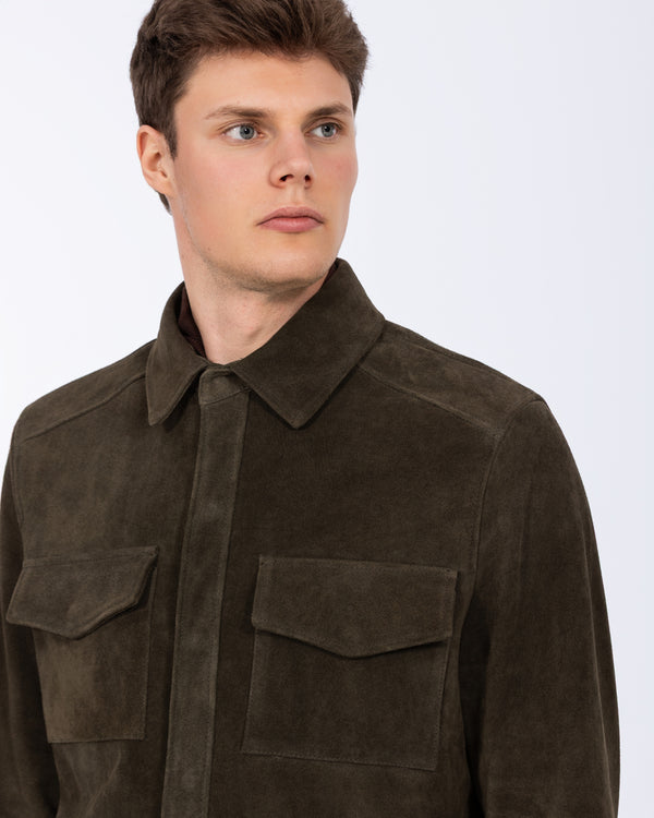 Harry Brown Tall Suede Jacket (dark green)