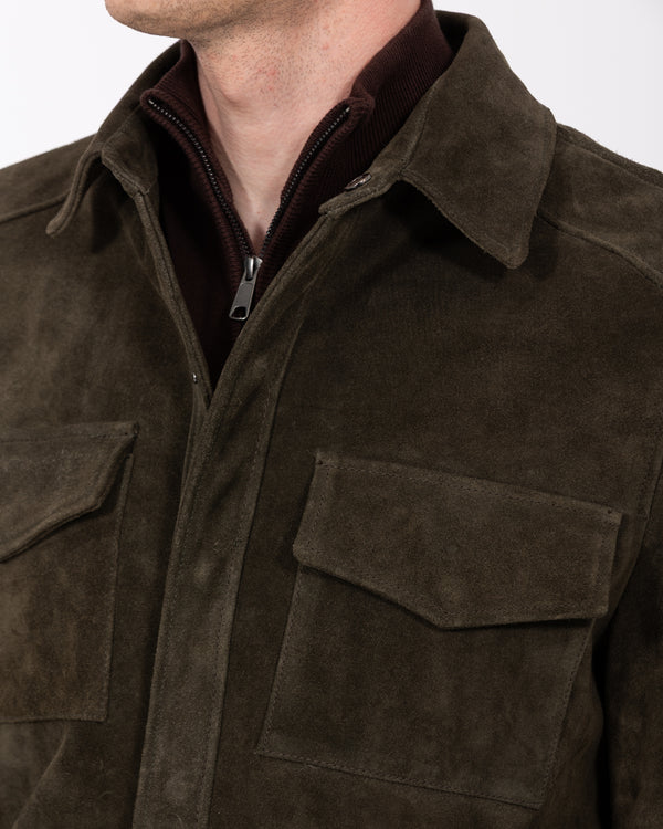 Harry Brown Tall Suede Jacket (dark green)