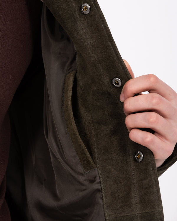 Harry Brown Tall Suede Jacket (dark green)