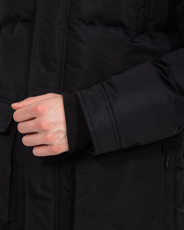 2t Jethro Tall Longline Puffer Jacket (black)
