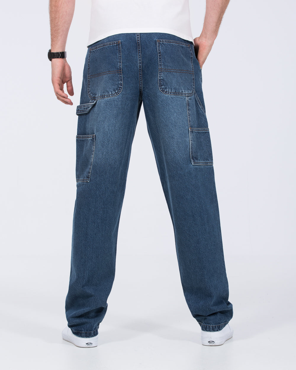 【U LAN】Big Pocket Carpenter Non-Fade Crop Denim Pants $_12.JPG?set_id=880000500F