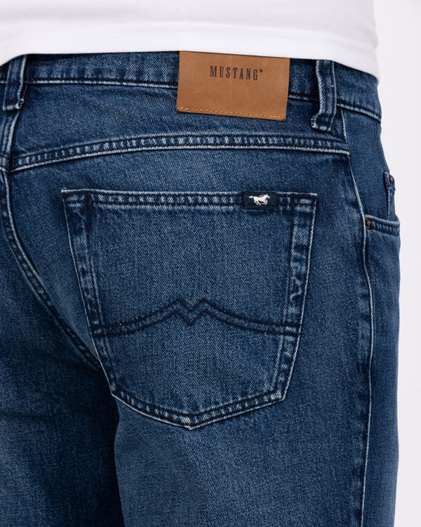 Mustang Tramper Straight Fit Tall Jeans (mid denim blue)