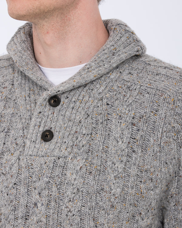 2t Connall Tall Cable Knit Jumper (grey)