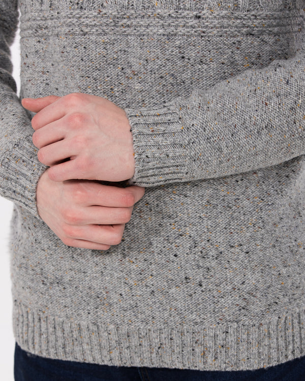 2t Connall Tall Cable Knit Jumper (grey)