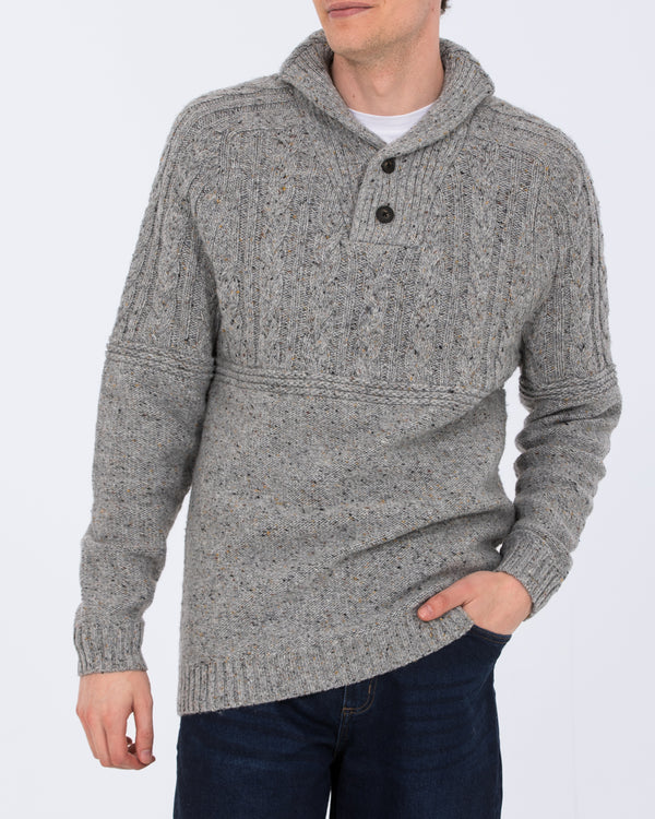 2t Connall Tall Cable Knit Jumper (grey)