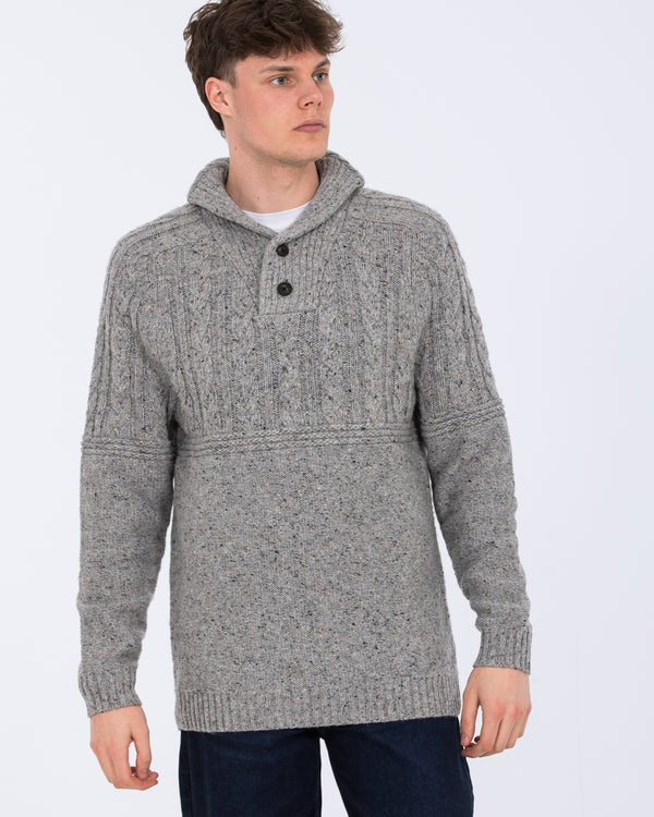 2t Connall Tall Cable Knit Jumper (grey)