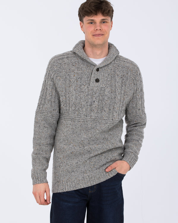 2t Connall Tall Cable Knit Jumper (grey)