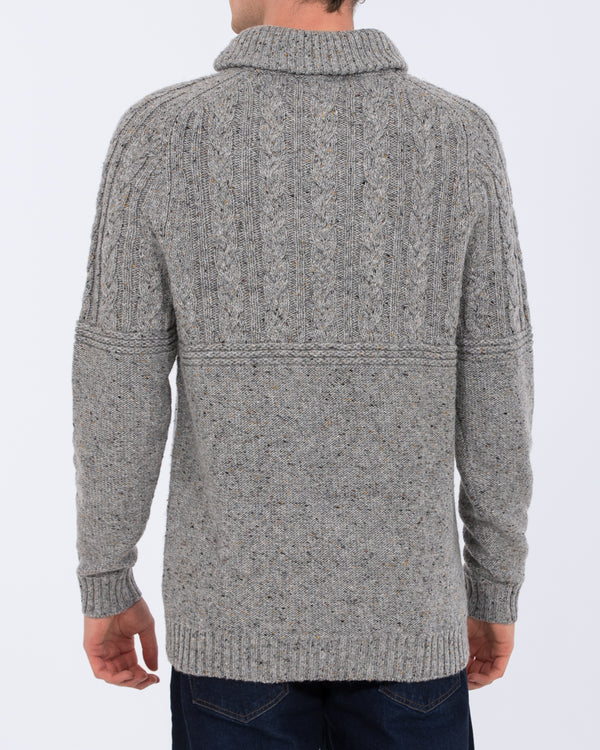 2t Connall Tall Cable Knit Jumper (grey)