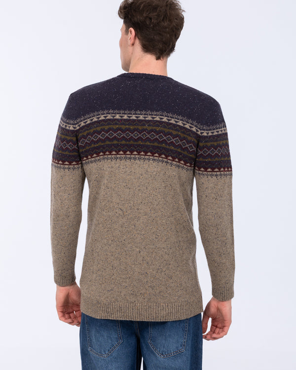 2t Tall Lambswool Blend Fairisle Jumper (navy)