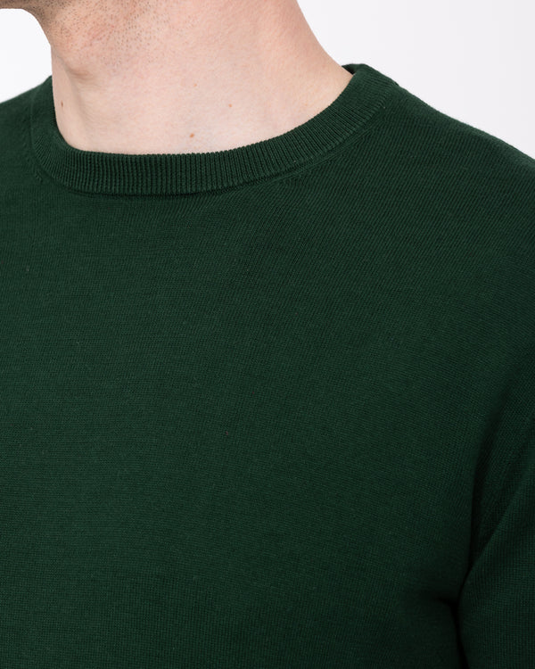 2t Austin Tall Cotton Crew Neck Jumper (bottle green)