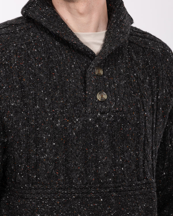 2t Connall Tall Cable Knit Jumper (charcoal)