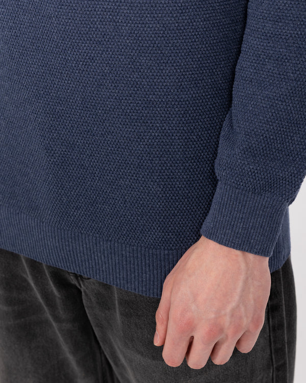 2t Corthan Tall Cotton Stitch Jumper (indigo)