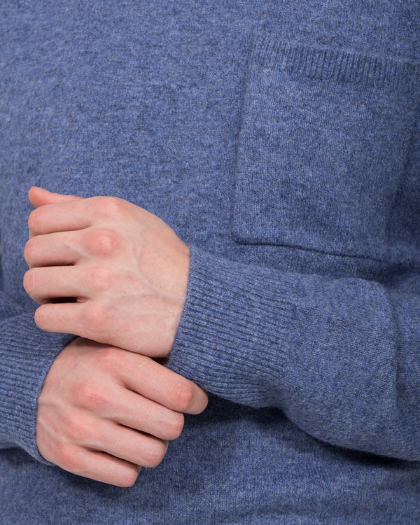 2t Finley Tall Crew Neck Pocket Jumper (light blue)