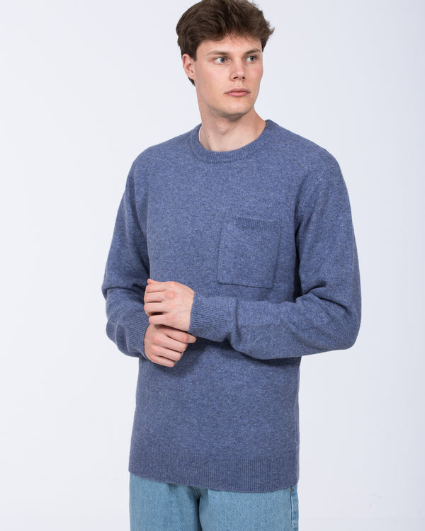 2t Finley Tall Crew Neck Pocket Jumper (light blue)