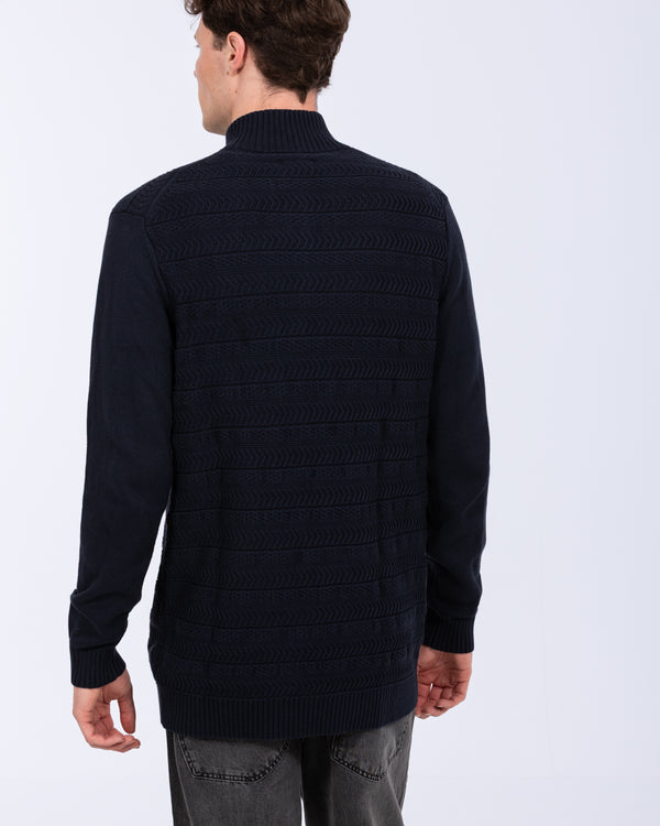 2t Irvine Tall Button Neck Jumper (navy)
