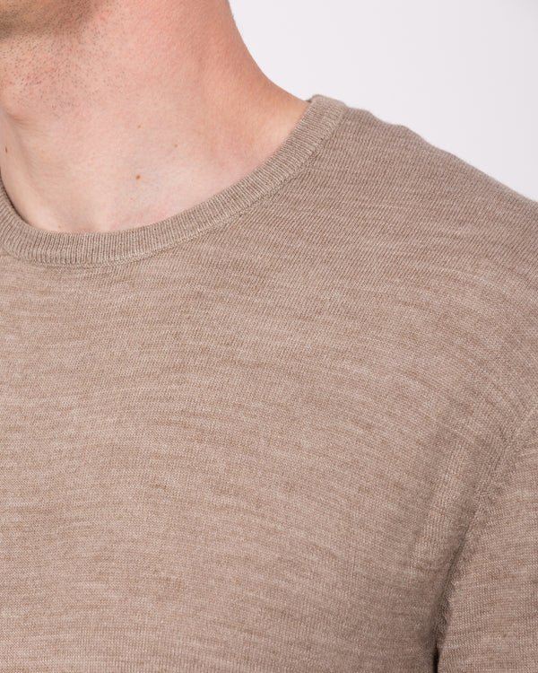 2t Tall Merino Blend Crew Neck Jumper (taupe)