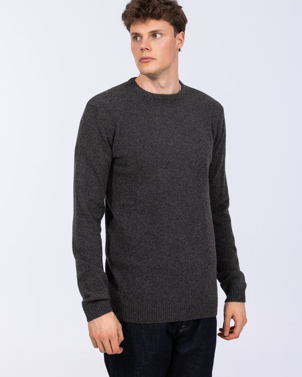 2t Tall Pure Lambswool Crew Neck Jumper (charcoal)
