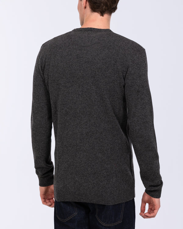 2t Tall Pure Lambswool Crew Neck Jumper (charcoal)