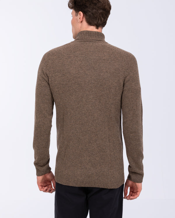 2t Tall Pure Lambswool Roll Neck Jumper (taupe)
