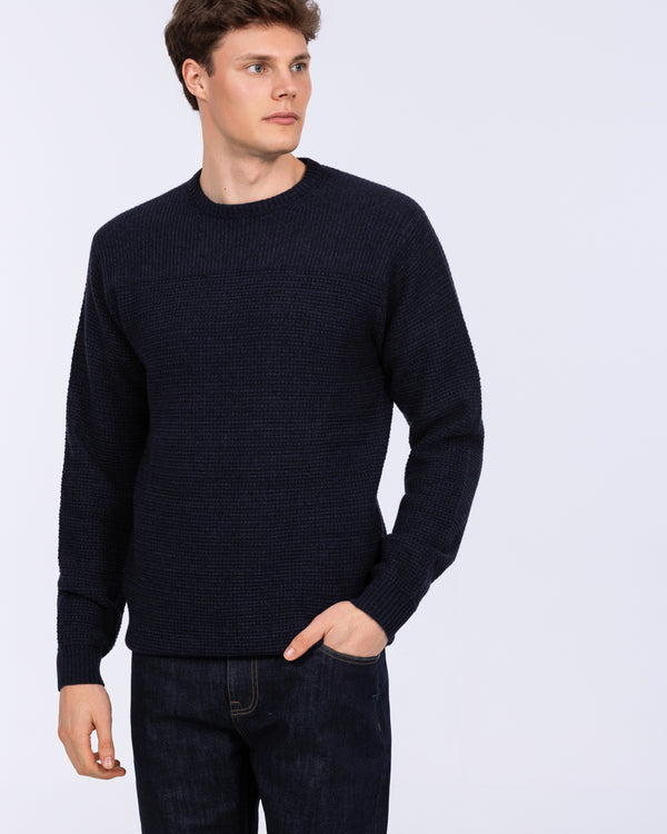 2t Tall Abbots Lambswool Stitch Jumper (navy)