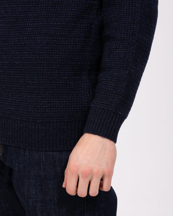 2t Tall Abbots Lambswool Stitch Jumper (navy)