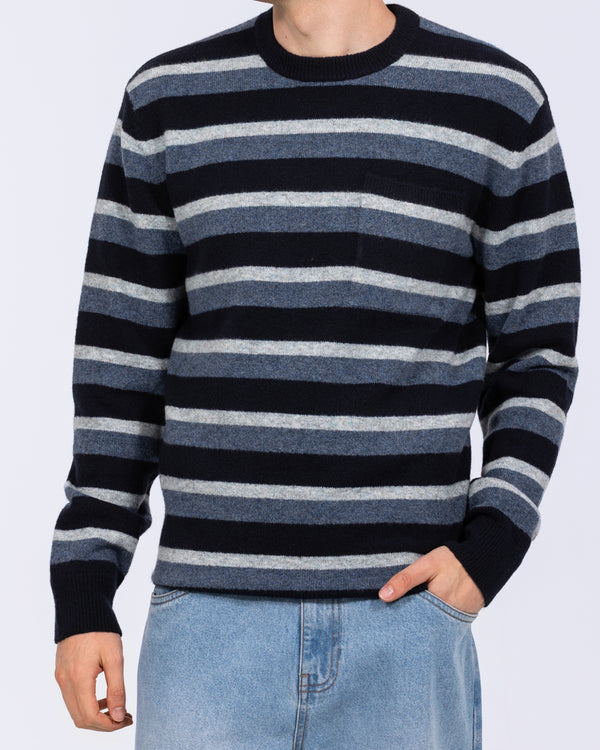 2t Cowan Tall Stripe Jumper (navy stripe)