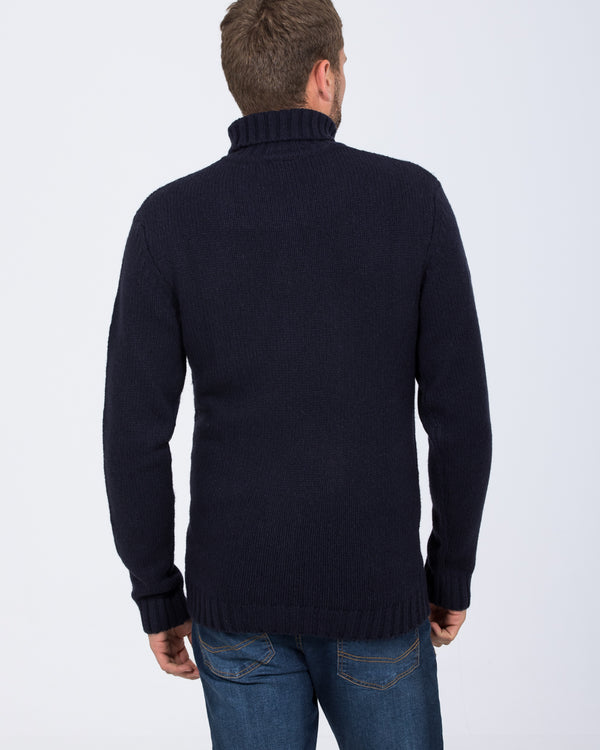 2t Lambswool Tall Turtle Neck Jumper (navy)