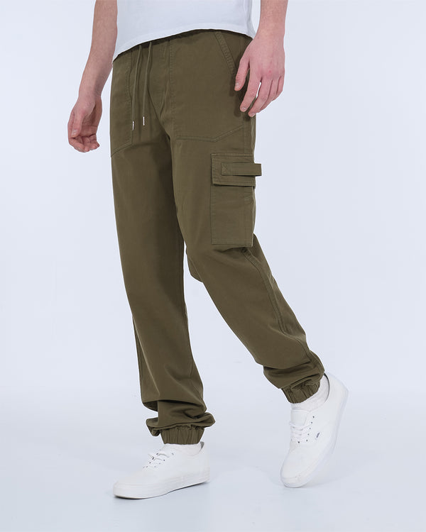 2t Jayden Regular Fit Tall Utility Cargo Trousers (khaki)