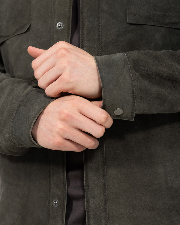 Harry Brown Tall Suede Jacket (moss)