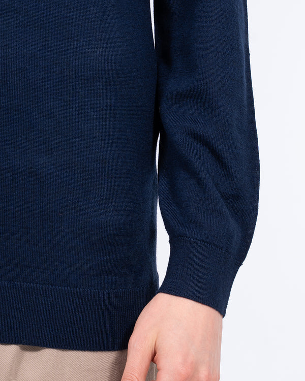 2t Tall Merino Blend Quarter Zip Jumper (navy)