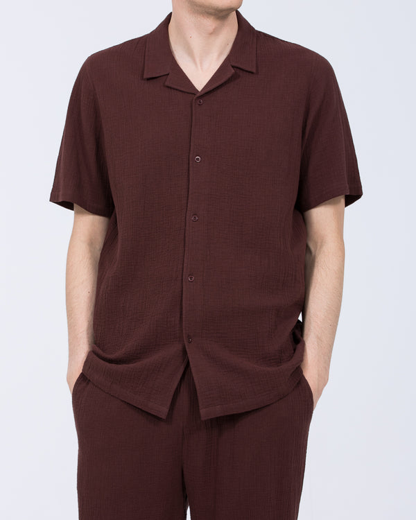 2t Tall Darius Short Sleeve Shirt (burgundy)