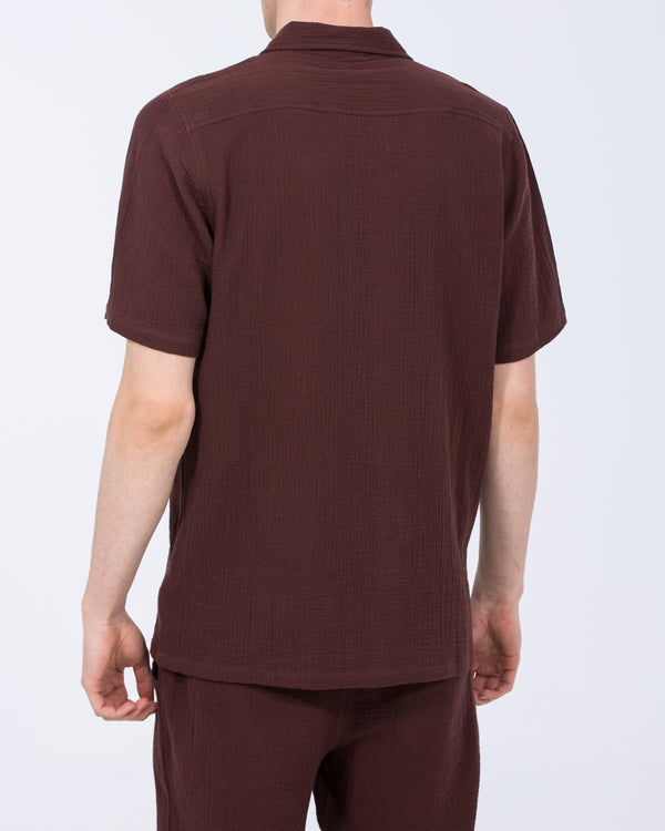 2t Tall Darius Short Sleeve Shirt (burgundy)