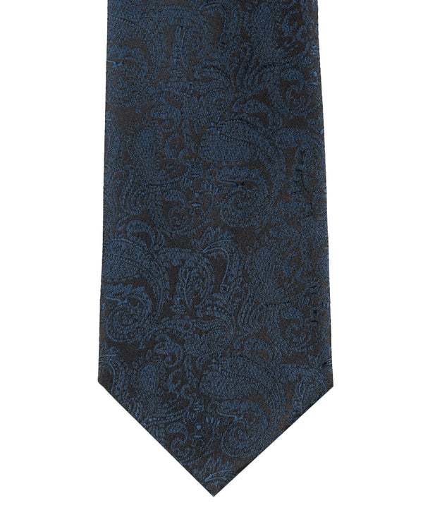 Knightsbridge Extra Long Paisley Tie (navy)