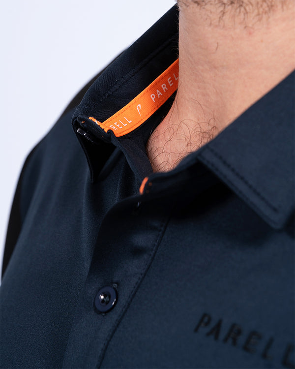 Parell Active Tall Colour Block Polo Shirt (navy)