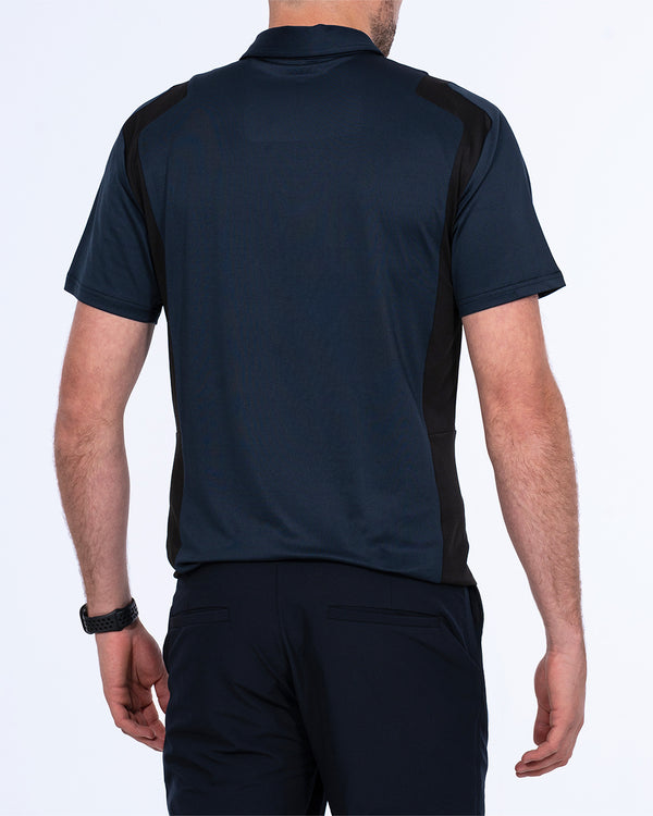 Parell Active Tall Colour Block Polo Shirt (navy)