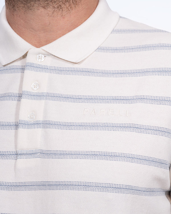 Parell Active Tall Jersey Polo Shirt (white pattern)